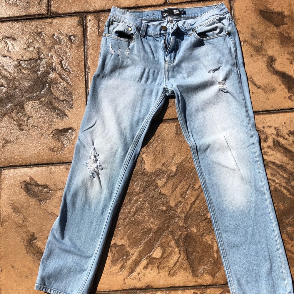 Rsq Vintage Wash Ripped Jeans.